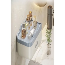 Duvara Monte Tuvalet Kağıdı Kutusu – Su Geçirmez Kapaklı Banyo Kağıtlık, Pratik Organizer