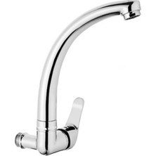 Duvardan Tek Su Çıkışlı Mutfak Lavabo Bataryası Musluğu