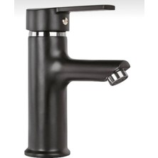 Kca Siyah Krom Sabit Lavabo Musluğu Bataryası 2 Yıl Garantili