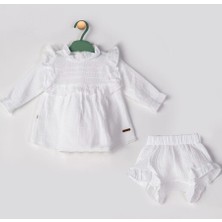 Kız Bebek Fırfırlı Müslin Elbise