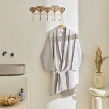 Kaşmir Home Iris Waffle Bornoz Gri S-M