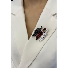 Modex Mineli Renkli Üçlü Kedi Broş (4cm)