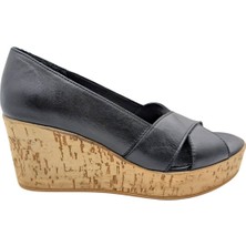 Flavine | Kadın Hakiki Deri Dolgu Topuklu Ayakkabı - Siyah - 38