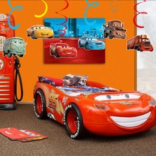 Cars 3D Lüks Tavan Sarkıt Süsü – Arabalar Temalı Doğum Günü Parti Tavan Dekoru