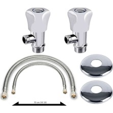 Klozet Flex Bağlantı Hortumu Taharat Musluğu Set