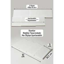 About The Perfect Beyaz 4'lü Makyaj ve Takı Düzenleme Standı, 30,5X13 Cm, Şık ve Kullanışlı