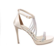 Papuçcity Ony 03243 11 cm Kadın Platform Abiye Ayakkabı