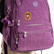 One Piece Monkey D Luffy Anime No 4 Ahşap Rozet Marteniçka Bileklik Hediyeli -Çanta-Broş-Aksesuar
