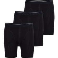 Tender Cotton 3'lü Uzun Paça Siyah Boxer C3T8N6O9