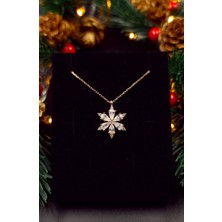 Lotus Çiçeği Tasarımlı 925 Ayar Gümüş Kolye - Rose, Zirkon Taşlı