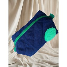 About The Perfect Lacivert Denim Makyaj ve Organizer Çantası, Şık ve Fonksiyonel Tasarım