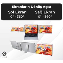 Ultrax 14″ Ikili Taşınabilir Monitör Çoklu Ekran 1200P Notebook Monitör