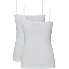 FİNE RİBANA PARMAK ASKI BEYAZ ATLET 1615