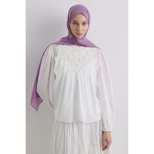 Paris Ipeği Orkide Mor  Renk Pamuklu Şal