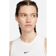 Nike Sportswear Essential Rib Cropped Women's Tight Fit Tank Top Kadın Dar Kesim Crop Atlet Beyaz