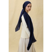 Paris Ipeği Lacivert Renk Pamuklu Şal