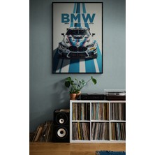 Soi Craft Bmw M4 Gt3 Yarış Arabası Siyah Çerçeveli  Modern Dekoratif Tablo