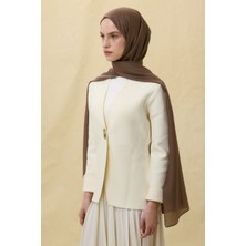 Paris Ipeği Koyu Vizon Renk Pamuklu Şal