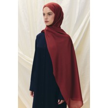 Paris Ipeği Koyu Kiremit  Renk Pamuklu Şal