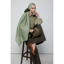 Paris Ipeği Mint Yeşil  Renk Pamuklu Şal