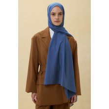 Paris Ipeği Kobalt Mavi Renk Pamuklu Şal