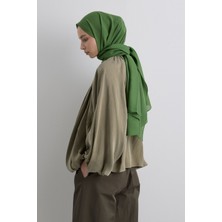 Paris Ipeği Çim Yeşil Renk Pamuklu Şal