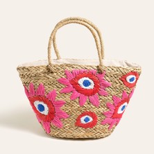 Huaruı Kamış Çanta 53X30X18 cm Pembe