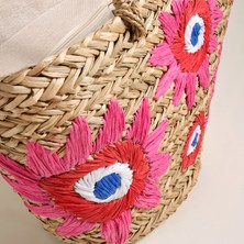Huaruı Kamış Çanta 53X30X18 cm Pembe