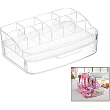 About The Perfect Renkli 12 Bölmeli Çekmeceli Makyaj Düzenleyici, Kristal Plastik Tasarım