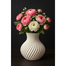 Modern Spiral Tasarımlı 3D Baskı Dekoratif Vazo