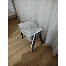 Zigon Sehpa 3'lü Mermer Desenli Tepsi Model