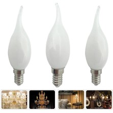 3 Adet Çok Kaliteli E14 Duy 5 Watt, 6400 Kelvin Beyaz Işık LED Ampul, Avize, Şamdan Ampulü Mum Ampul