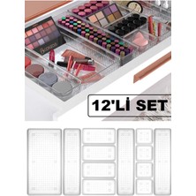 About The Perfect Şeffaf 12'li Dolap İçi Takı ve Makyaj Organizer Düzenleyici Set