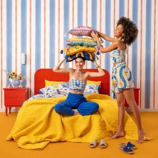 Protı Bağlamalı Polyester Pantolon - Lacivert