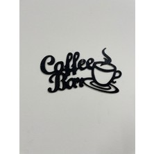Cafe Bar Yazılı Duvar Dekoru – 3D Baskı Kahve & Içecek Köşesi Süsü
