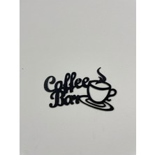 Cafe Bar Yazılı Duvar Dekoru – 3D Baskı Kahve & Içecek Köşesi Süsü