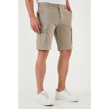 Buratti Streç Pamuklu Regular Fit Normal Bel Kargo Cepli Şort Erkek Şort 4510S79MILAN