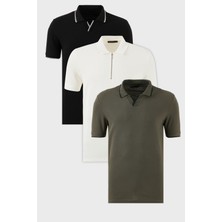 Buratti Pamuklu Regular Fit 3'lü Paket Polo Yaka T Shirt Erkek Polo Yaka T Shirt 590296415S3
