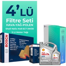 BOSCH Mercedes A180 Dizel Filtre Bakım Seti Shell Motor Yağlı (2012-2018) 4 Lü