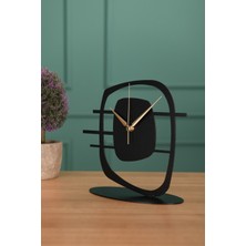 About The Perfect Şık Metal Masa Saati, Siyah, 21X23CM, Modern ve Zarif Tasarım
