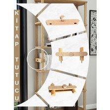 Rosa 6 Raflı Kitaplık – MDF Lam Gövde, Ahşap Ayaklı – 174x80x30 cm | Modern ve Minimalist Raflı Kitaplık