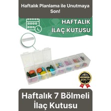 Dayanıklı Düzenleyici Organizer Abs Plastik Şeffaf Haftalık Günlük 7 Bölmeli  Hap Saklama Kutusu