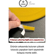 4 mt Güçlü Premium Sineklik Yedek Cırt Bant Pencere Kapı Yapışkanlı Tül Sinek Perdesi Bandı 3 Adet