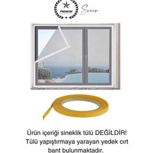 4 mt Güçlü Premium Sineklik Yedek Cırt Bant Pencere Kapı Yapışkanlı Tül Sinek Perdesi Bandı 3 Adet