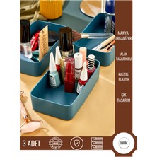 About The Perfect Şık ve Pratik Makyaj Düzenleyici Kutu, 25X15X10 Cm, Set Halinde 3 Adet