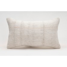 El Yapımı Kilimden Yapılmış Vintage Kırlent Kılıfı, Yün, 30X50 cm