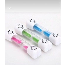 About The Perfect 3'lü 9 cm Gülen Yüz Kum Saati, Neşeli Dişler, Boyun Için, 1 Dakikalık Set