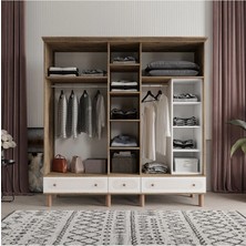 Soho 5 Kapaklı Aytaşı Gardırop Tamamı Mdf