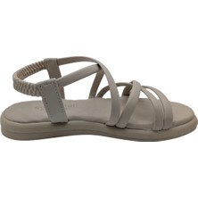 Jossely | Kadın Arkası Lastikli Düz Sandalet - Bej - 36