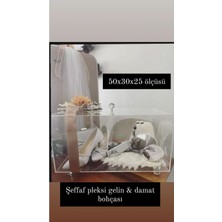 Çınar Satar Şeffaf Pleksi Gelin & Damat Bohça Kutusu 50 x 30 x 25 Boş Kutu Özellikleri ile Şık Sunum